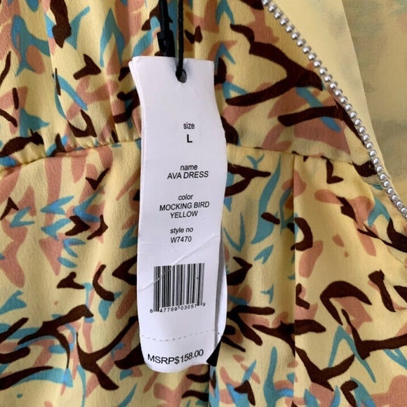 Walter Baker Ava Dress L Mockingbird Abstract - Picture 3 of 6